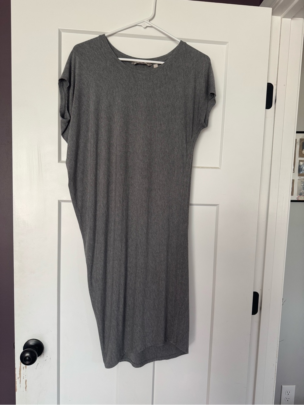 Athleta Heather Gray T-Shirt Midi Maxi Dress XS